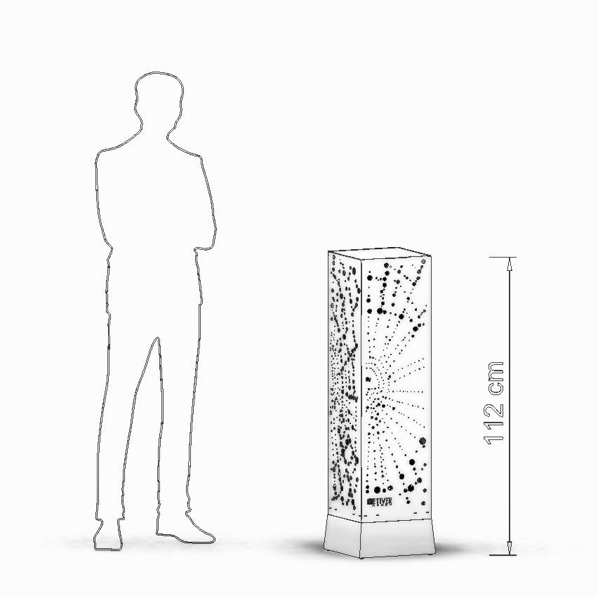 Grafika lampy ogrodowej Pajęczyna rozmiar L - 112cm.